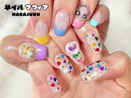 カラフル/ポップ/フレンチネイル
