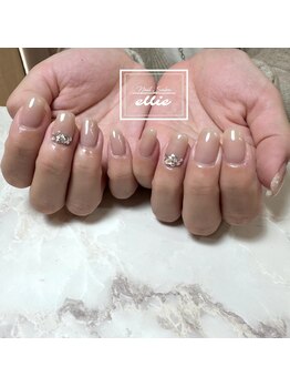 エリー(ellie)/ワンカラー+ストーンパーツ