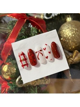 アイリッシュネイル 久屋大通店(Irish Nail)/ボルドーリボンネイル