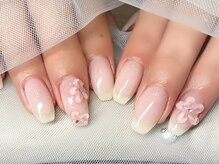 ぷっくりフラワー春ネイル♪