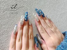 イル 神戸店/レオパード×埋め尽くしネイル