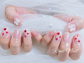 バレンタインネイル