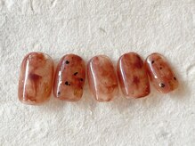 アイネイルズ 梅田店(I nails)/クリアブラウンもやもや¥7700