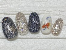 ハニービービー(Honey Bee Bee)/夏祭りネイル