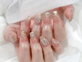《パラジェル》雪の結晶ネイル
