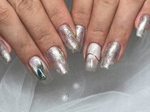 ナナネイル(7.Nail)/手描き蝶々ネイル
