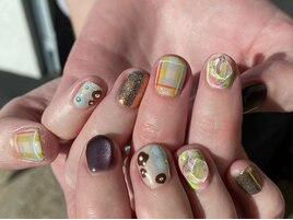 spring short nail design