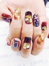 ネイリシャス(NAILICIOUS)/ボルドー×べっ甲☆
