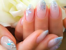 ネイルサロン シェル(Nail Salon SHELL)/ふんわりブルーのニュアンス