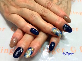 秋色☆タイダイネイル