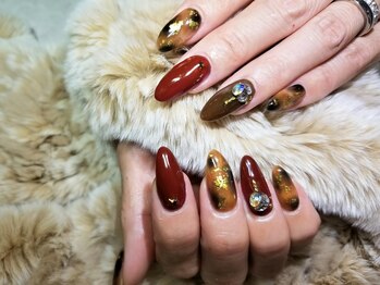 シュガーネイル(sugar nail)/べっこうネイル