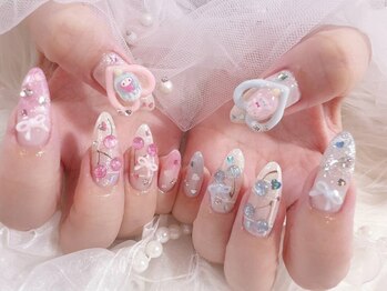 ミルキーウェイバイミーネイル 南堀江店(Milkyway by menail)の写真/【持ち込みデザインOK！】豊富なパーツとつけ放題メニューで、自分だけのネイルアートを楽しめます♪