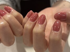 キラキラピンクネイル