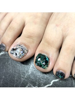 トータルビューティーサロン クレアクチュール(CREA COUTURE)/silver×green