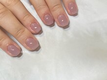 ネイルサロン イントゥ(into_)/深爪矯正長さ出しくすみパープル