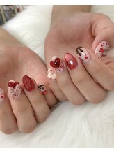 ジェムネイル(gem nail)/バレンタインネイル