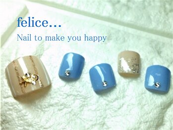 ネイルサロン フェリーチェ(felice)/【定額フットネイル】¥8500