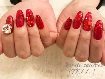 ステラ(private nailroom STELLA)/red nail