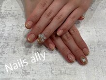 ネイルズアリー 立川店(Nails ally)/バタフライ×韓国ネイル×ラメ