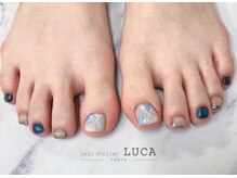 ネイルアトリエルカ(nail atelier LUCA)/W-669 大理石×マグネットネイル
