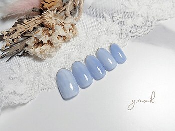 ワイネイル(Y.nail)/ブルーのシンプルニュアンス