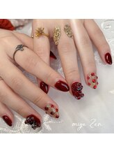 ミヤ 川崎店(MIYA)/レッドカラーネイル