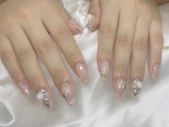 インザピンクリリー(in the pink LILY)/マグネットネイル/埋め尽くし