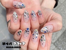 ラメ/ビジュー/シルバー/原宿