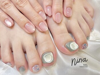 ニーナ 横浜店(Nina)の写真/ハンド1ヵ月以内のご来店でオフ無料☆フット来店時次回予約で2ヶ月オフ無料☆お得にネイルを楽しもう♪