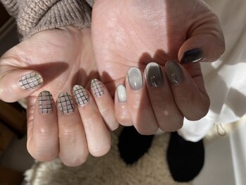 マグネットとチェックネイル