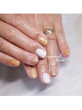 たゆ ネイル(たゆnail)/イエローチェックネイル