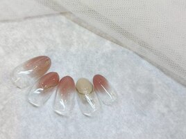 塗りかけネイル/上品ネイル