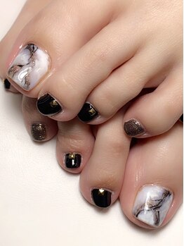 レディグリッター(Lady glitter)/ホワイトターコイズ風フット