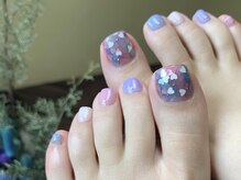 サロンドフォーエイチ(salon de 4H)/パステルカラー紫陽花ネイル♪