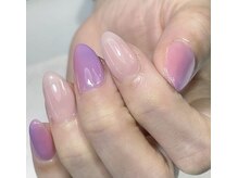 キャディーネイルズ(Caddy' Nails)/ガラストップ仕上げのグラデ