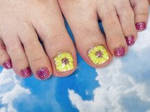 2M ネイル アトリエ(2M NAIL ATELIER)/フット 向日葵 ひまわり