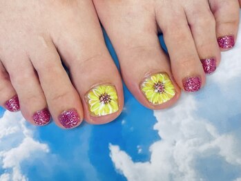 2M ネイル アトリエ(2M NAIL ATELIER)/フット 向日葵 ひまわり