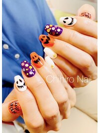 キャラクターハロウィンネイル