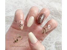 ノーラスリエン 銀座(NOLASLIEN)/バレンタインネイル　チョコ金箔