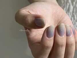 梅雨くすみブルーもやもやグラデ