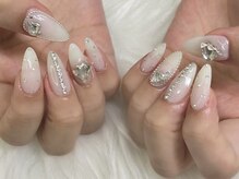 Silk by Bianca 大宮東口店【シルク バイ ビアンカ】/乳白色×キラキラパーツ/9000