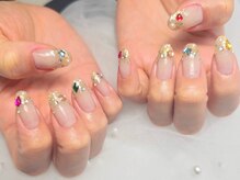 ネイルバイピヌ(nail by pinu)/ビジューネイル
