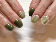サロン アクセシブル(salon ACCESSIBLE)/グリーンチェックネイル
