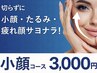 【小顔リフト】たるみ・疲れ顔改善★小顔コース体験／¥3,000
