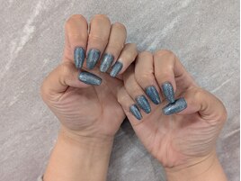 落ち着きあるフラッシュネイル♪