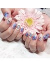 ニュアンスフラワーネイル