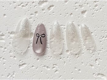 ジュネル/シンプルリボンネイル