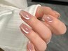 【HAND/韓国 水光マグネットネイル】まるで水滴をまとったようなうるツヤ感