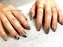 スリーラッシュアンドエルフネイル 折尾浅川店(threelash&elf.nail)/【パラジェル】ニュアンスレオパ