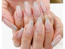 ディーネイル 天王寺(D-nail)/【小山】ピンク×グレー☆グラデ